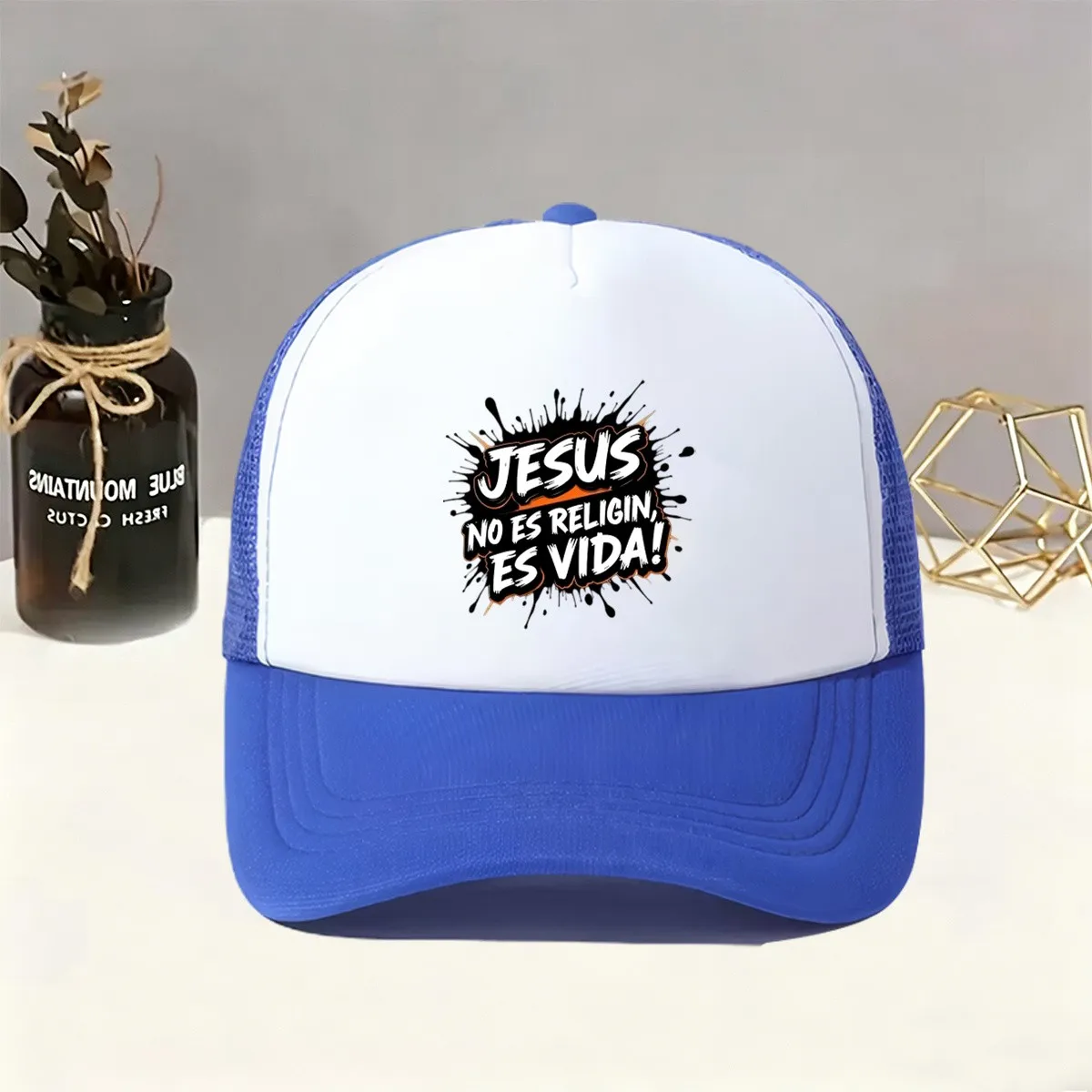 Jesus No Es Religion Es Vida Trucker Hat Breathable Adjustable Unisex Graphic Cap