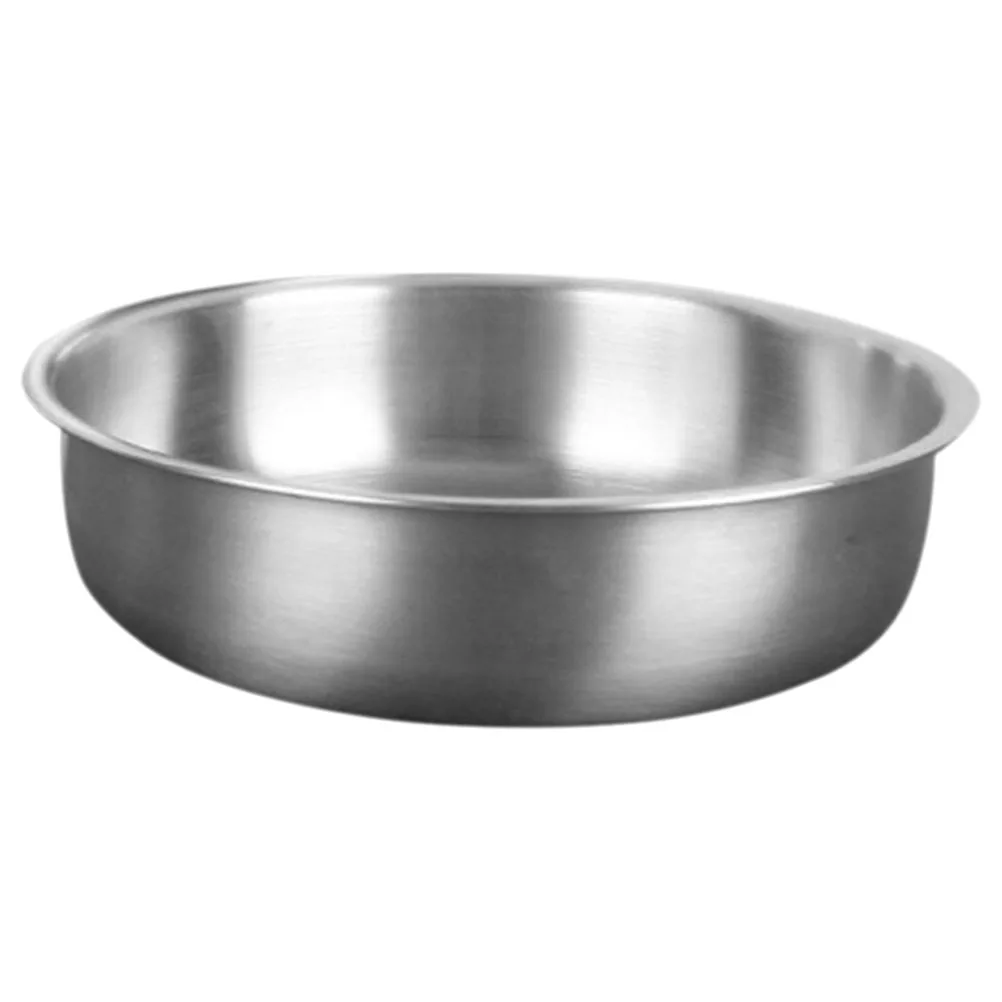 

Stainless Steel Fruit Plate Snack Dining Serving Platter Round Pizza Tray Salad