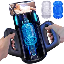 Automatic Telescopic Vagina Masturbator Male Masturbation Machine Powerful Thrusting High Speed Sex Toy for Men Airplane Cup