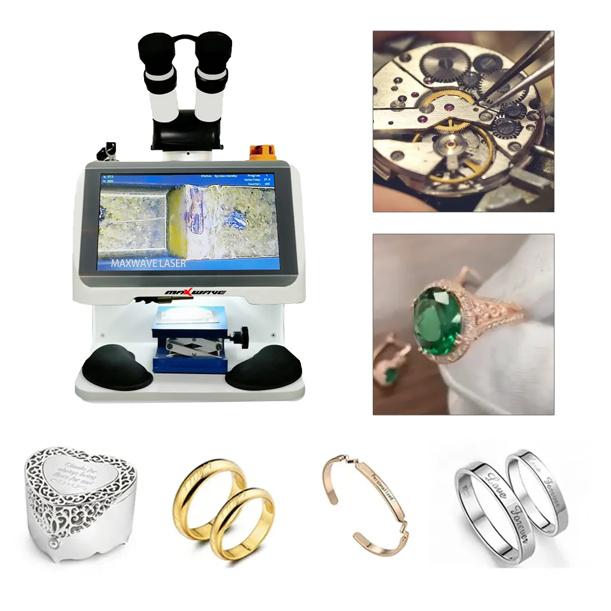 

200W 165J Jewelry Laser Welding Machine 10in CCD Camera Microscope Gold Silver Brass Platinum Stainless Steel Copper Spot Welder