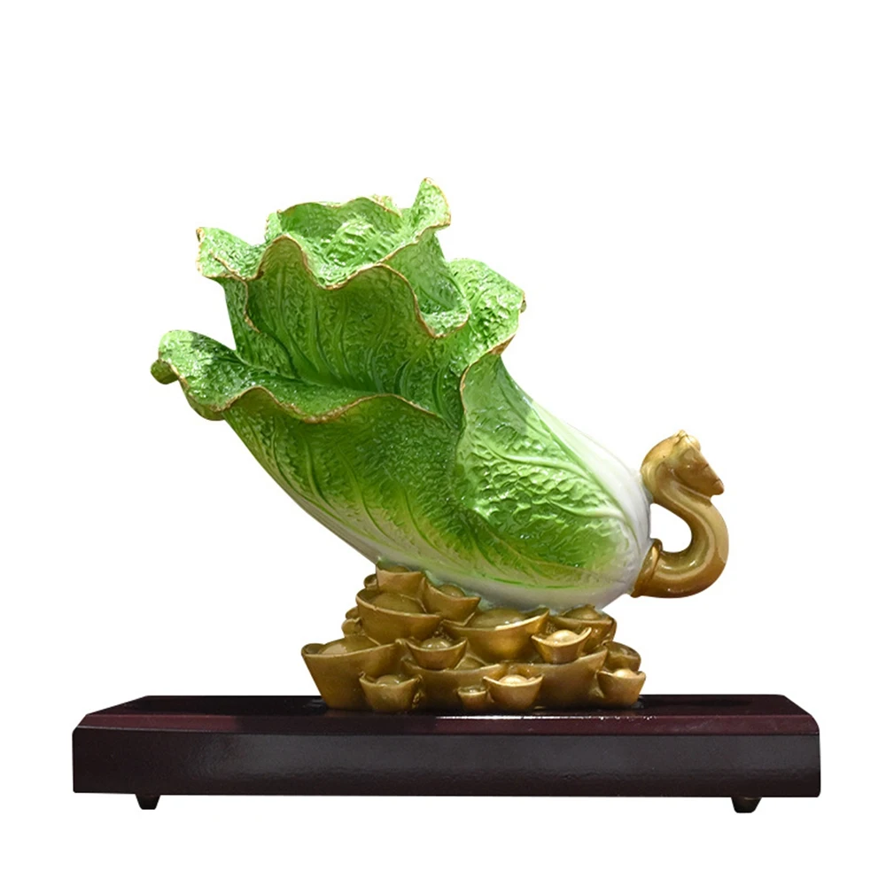 

Chinese style Caicai Jade Cabbage Decoration Home Living Room Wine Cabinet Entrance Decor Decoration Figurines Statues Decor