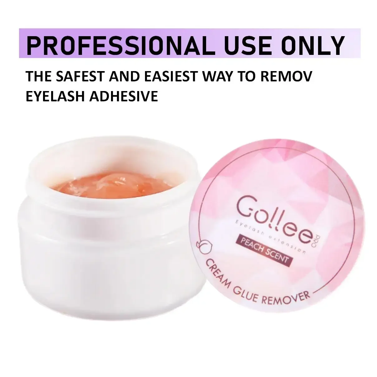 Gollee Peach Smell 15g Eyelash Adhesive Removing Cream No stimulation Fast Cleaning Makeup Remover Grafting Eyelash Adhesive Gel