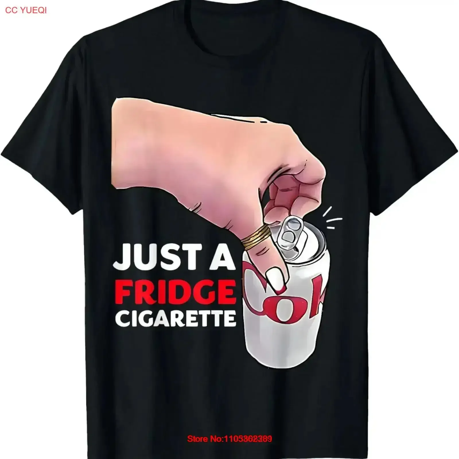 Just A Fridge Cigarette Lustiges Grafik-T-Shirt 2025 Vintage Washed Stretched Graphic Vielseitige Designerkleidung Atmungsaktiv