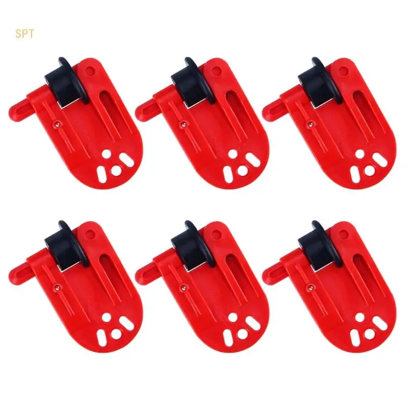 6pcs Downrigger Clips Heavy Tension Release Clip Fishing In-line Side Clip 714F