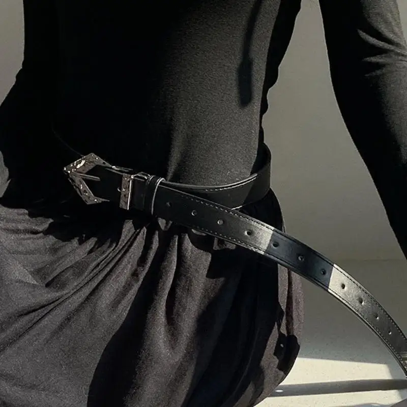 39bdカウガールジーンズ用スキニーベルト2000年代の女の子のためのヴィンテージバックルベルトヒップホップ