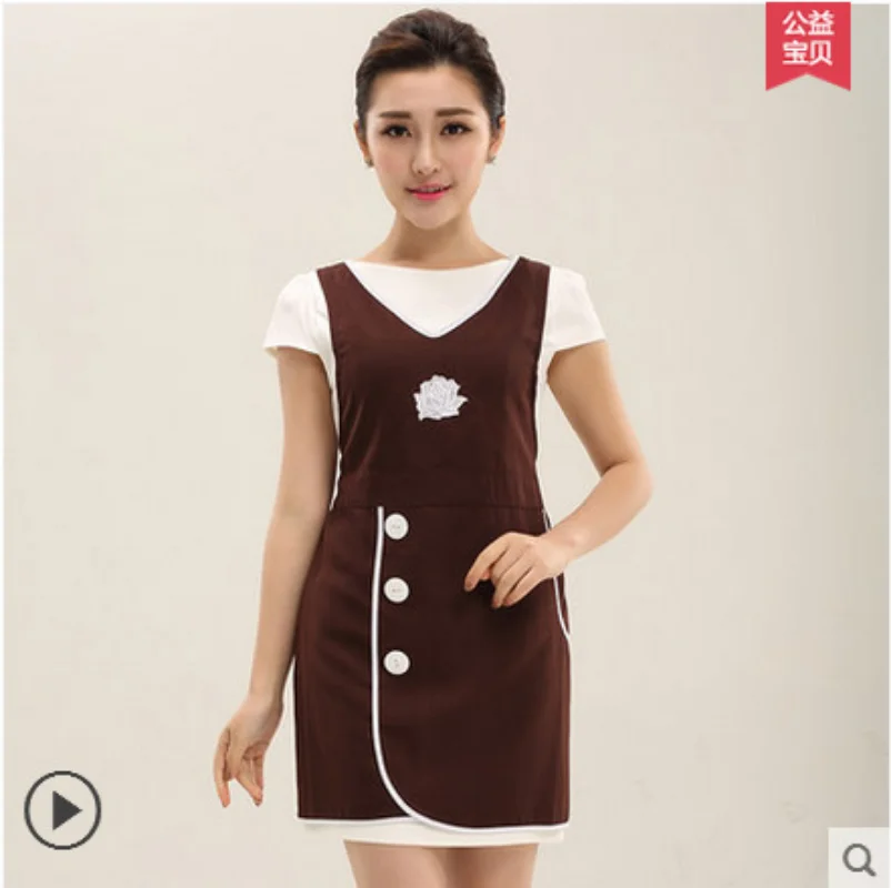 Wholesale Custom Logo Nail Salon Manicure Woodworking  Antifouling Barista Kitchen Restaurant Barber Durable Nylon Woman Apron