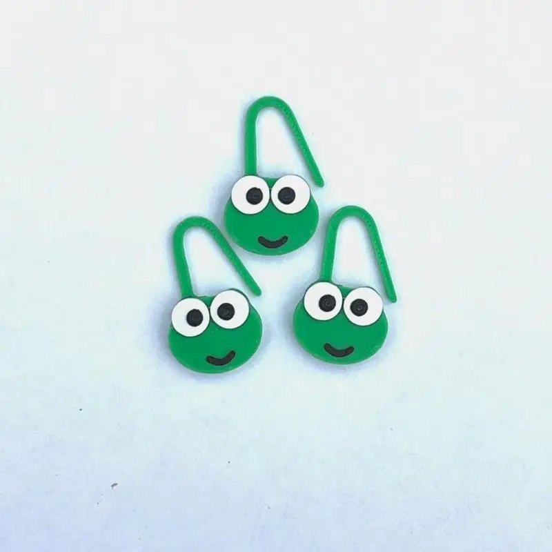 Verriegelbare Häkelmarkierer 10/20 Stück Kawaii Cartoon Frosch Niedliche Rutschfeste Clips für Strick- und DIY-Nähprojekte – Detail 5