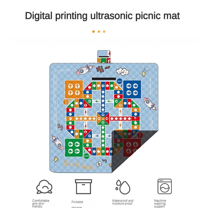 Alfombra de pícnic Oxford impermeable, esterilla de viaje ultrasónica, gruesa, para acampar al aire libre, ultraligera, Natural, accesorios de senderismo