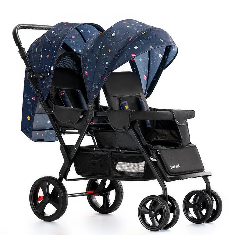 Twin Baby Strollers Lightweight Foldable Can Sit or Lie Down Double Baby Strollers Two Child Strollers Available