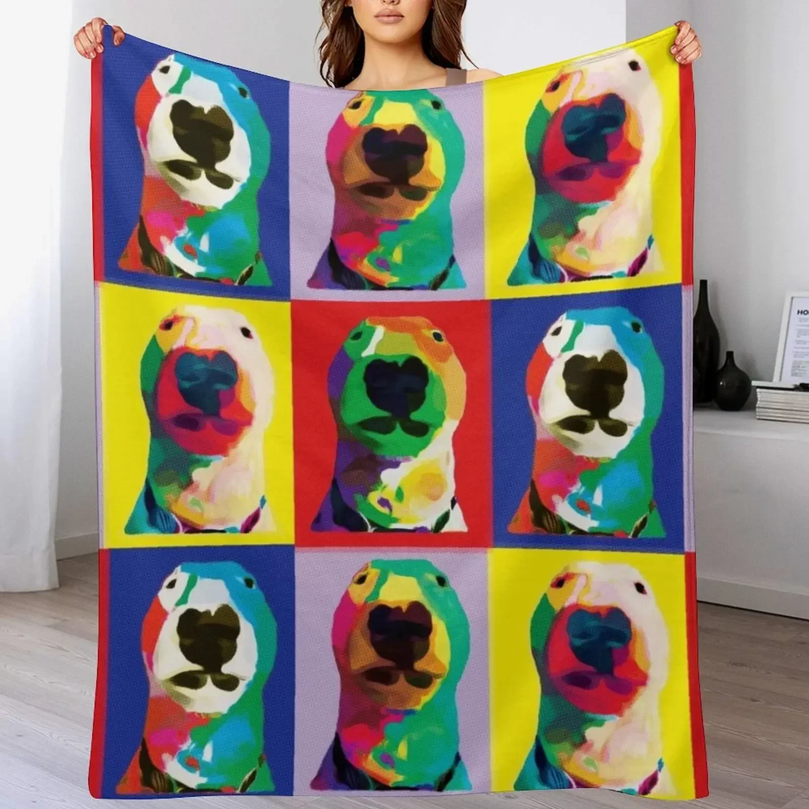 @PupperNelson: Pop Art Throw Blanket couch cozy soft plush fuzzy picnic outdoor blanket 4