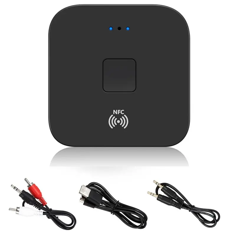 

B03B-Bluetooth 5.0 RCA аудиоприемник с разъемом AUX 3,5 мм, беспроводной стереоадаптер для музыки, микрофон, усилитель звука, автоматическое включение/выключение