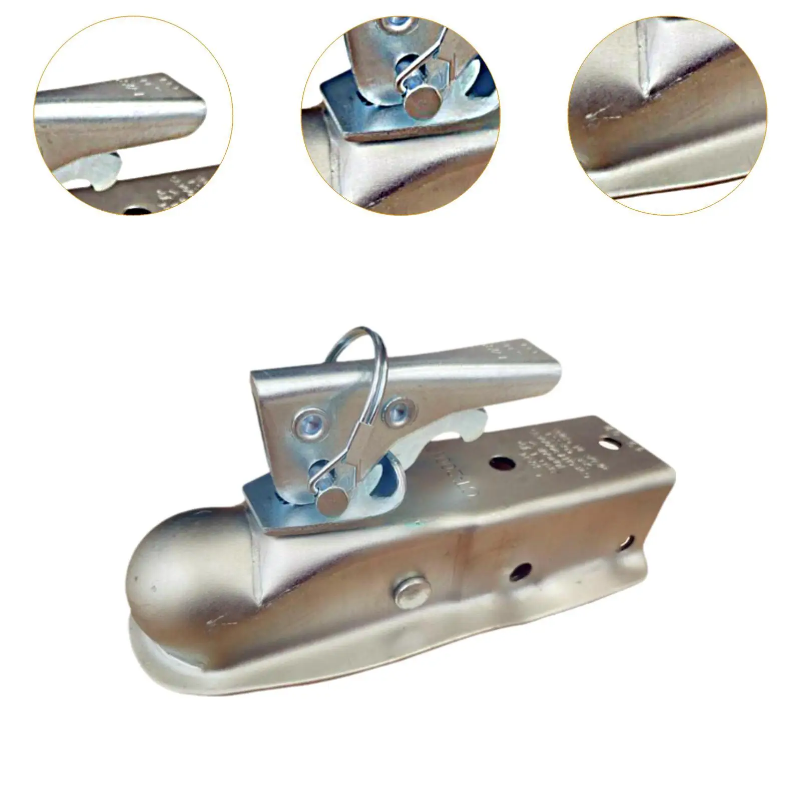 Trailer Coupling Cap Directly Replace Straight Tongue Trailer Coupler for Caravans Yacht Trailers Camper Professional Sturdy