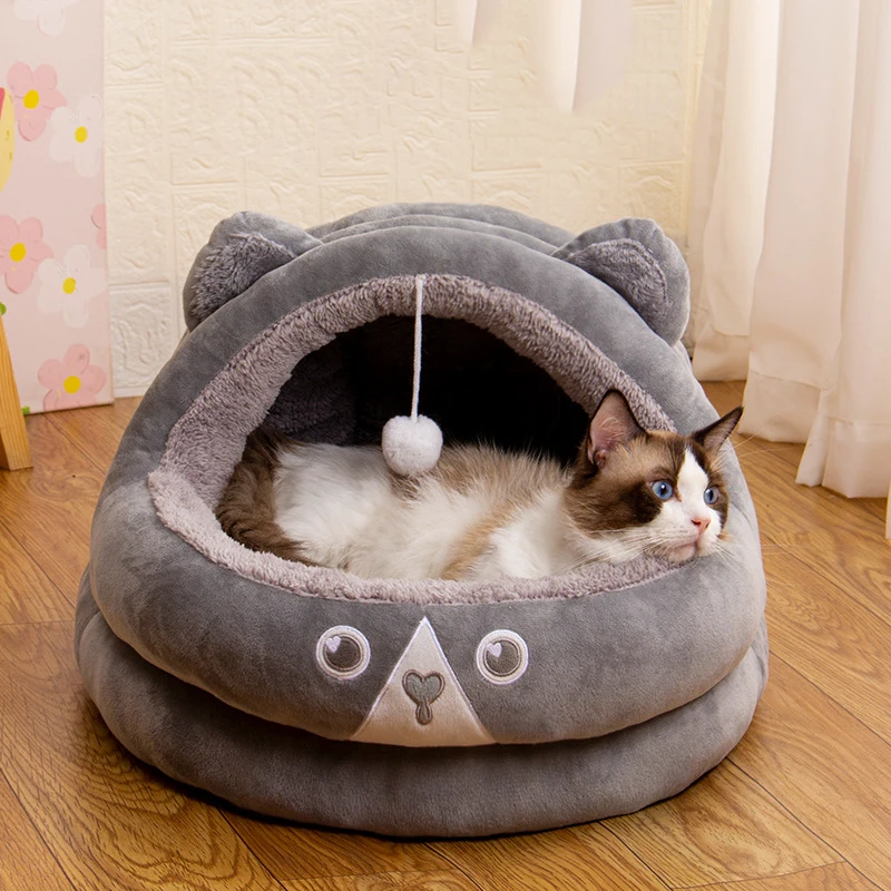 Deep Sleeping Warm in Winter Bed Little Mat Basket Small Dog House Products Pet Tent Cosy Cave Nest Indoor Warm