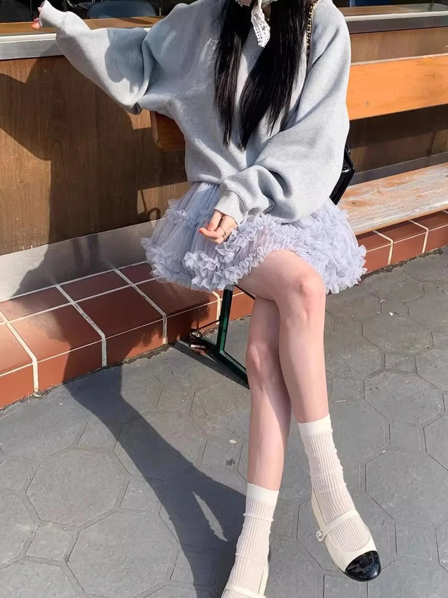 Liliang femmes f jupe été nouveau Sle Agel Personali moelleux gâteau jupe ort jupe Me bois oreille à volants taille haute