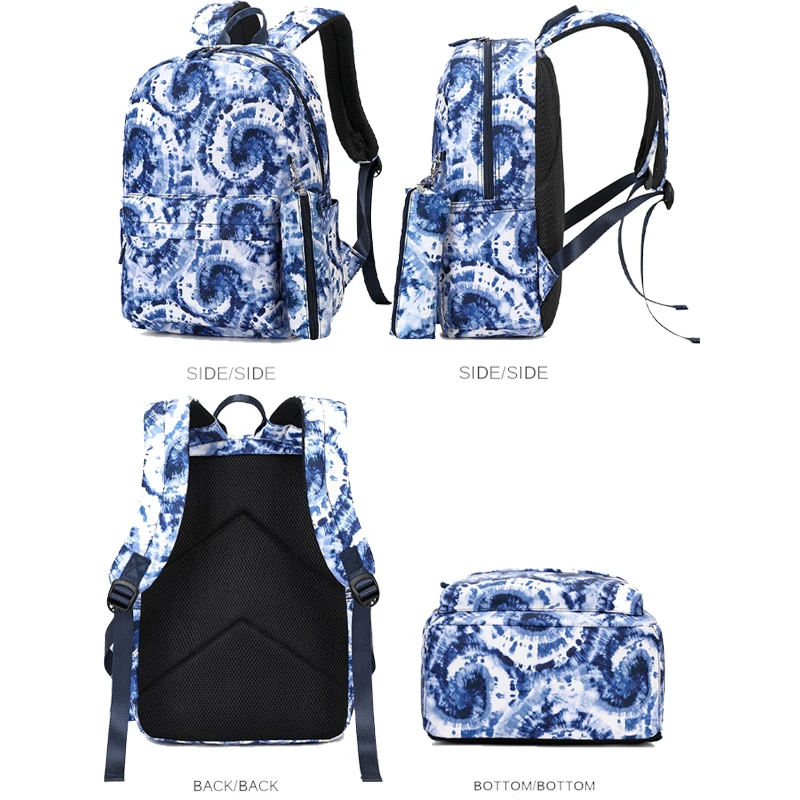 3PCS/set School Backpack Girls Fashion Students Backpack Teenagers Schoolbag With Lunch Box Pencil Case