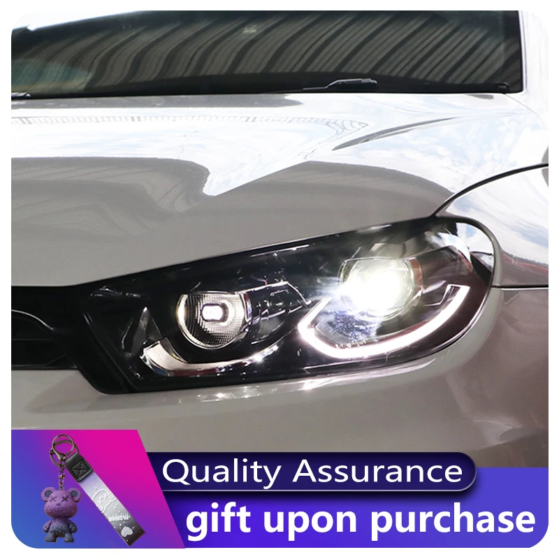 

A Pair of For Volkswagen VW Scirocco 2009-2017 Xenon Front Lamp LED DRL Upgrade Headlight Projector Len Auto Dynamic Accessories