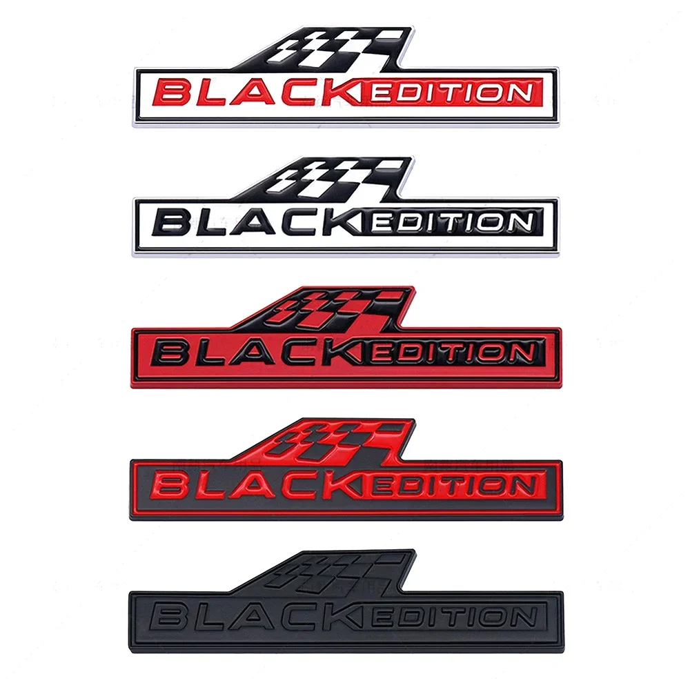 Car Body Emblem Rear Trunk Badge Sticker BLACK EDITION Decal for Mazda Honda Mercedes Benz Tesla Volkswagen Jeep Land Rover KIA
