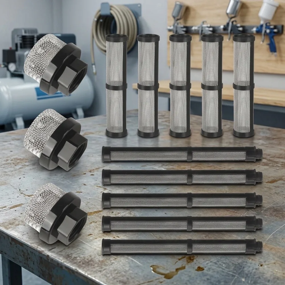 Stainless Steel Filter for Airless Spray Equipment Designed for Clog Resistance and Long Term Use 5 Outer 5 Inner 3 Pump Filters