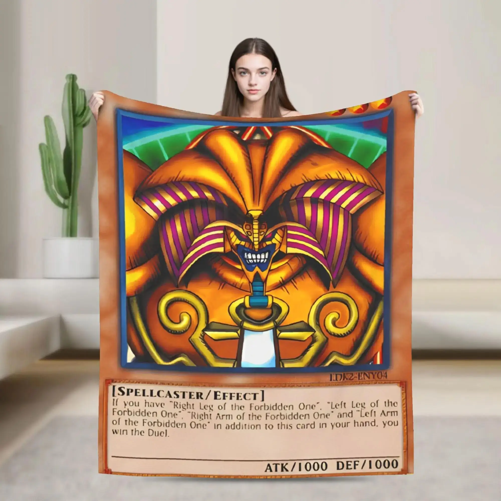 

Anime YuGiOh Card Blanket Warm Plush Print Throw for Bed Bedroom Camping Flannel Bedspread Cover Soft Lightweight