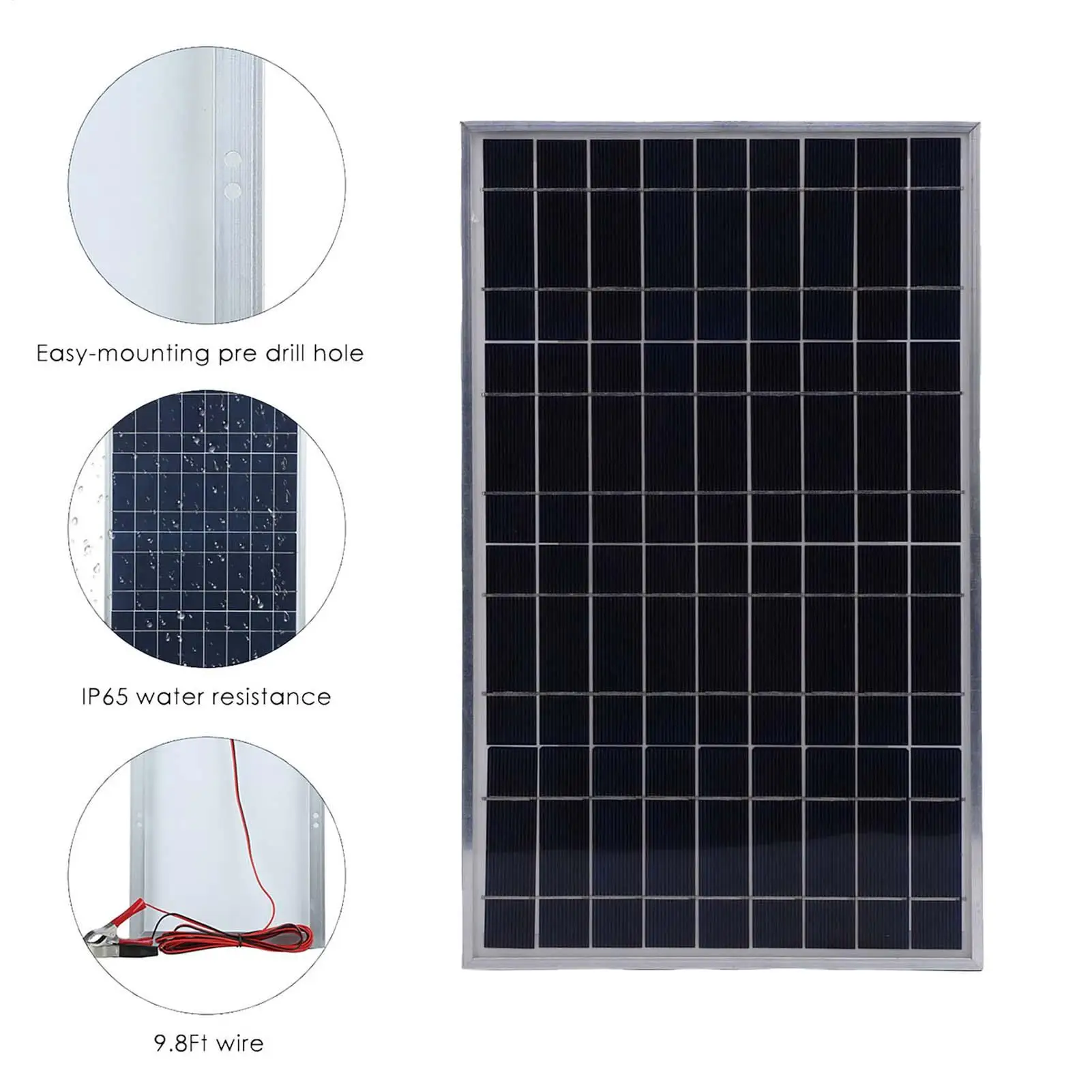 Rv Solar Battery Charger 100w Solar Panel Starter Kit Inverter System Battery For Cabin Caravan Marine Trailer Rv Boat Off Grid