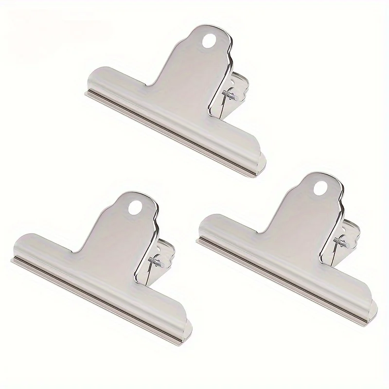 2Pcs 100mm Binder Spring Clips Stainless Steel Moutain Shaped Securing Clip Office Supplies Multifunctional Index Clamp
