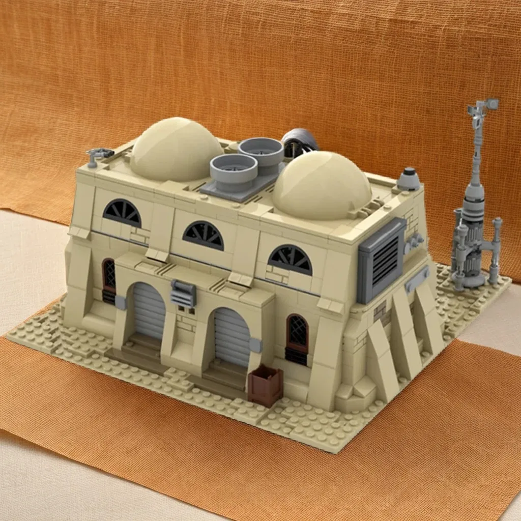 819pcs MOC SW Tatooine Desert Space Town Estate 2 Model Building Blocks Room Decor Tabletop Ornament Collection Gift For Adults