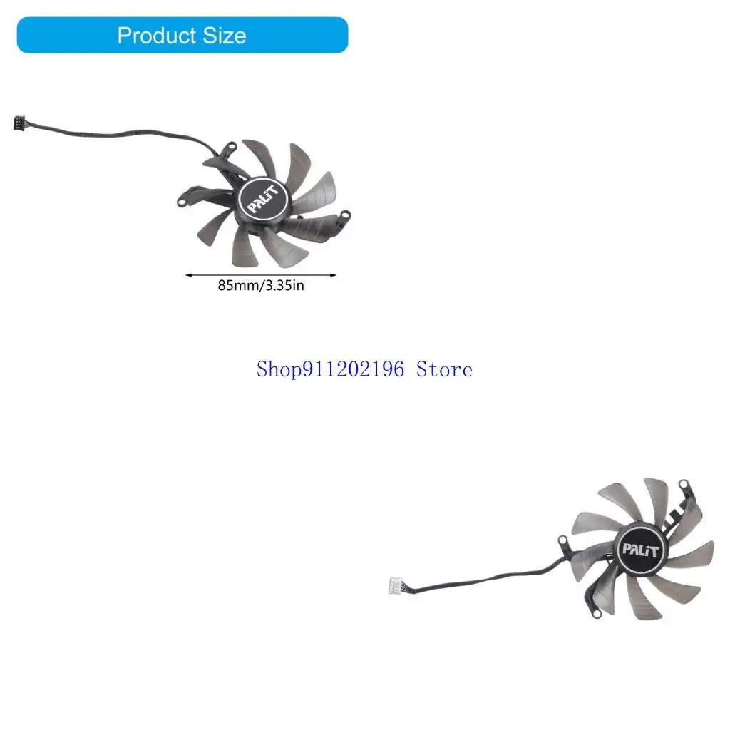 

P82A GA91S2U Graphics Card Cooling Fan 4Pin 12V Coolers Fan for PALIT 2070 2060 1660 1660 Ti