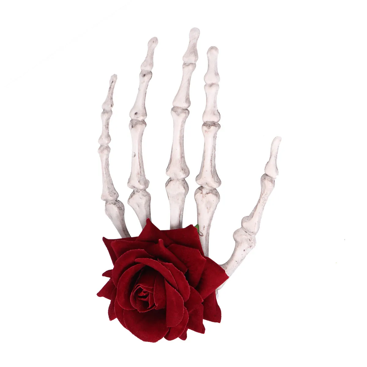 

Заколка для волос на Хэллоуин с декором в виде розы и черепа, из премиальных материалов, для женщин и девочек, аксессуар для вечеринок