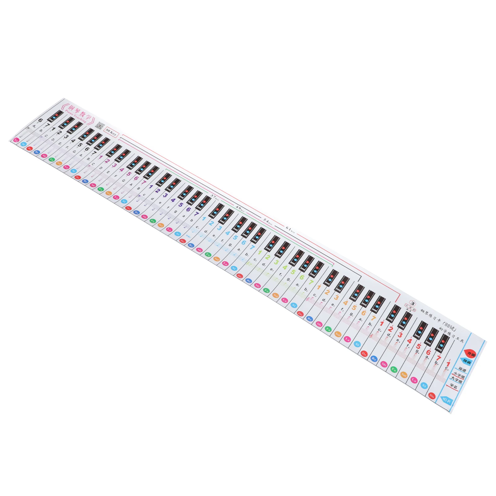 Keyboard Paper Handroll Practice Keyboards Card Letter Piano Chart Comparison