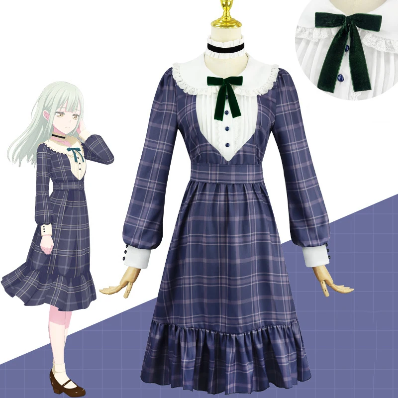 

Wakaba Mutsumi Cosplay Costumes Ainme Bangdream Role Play Uniform Halloween Christmas Carnival Dressing For Women