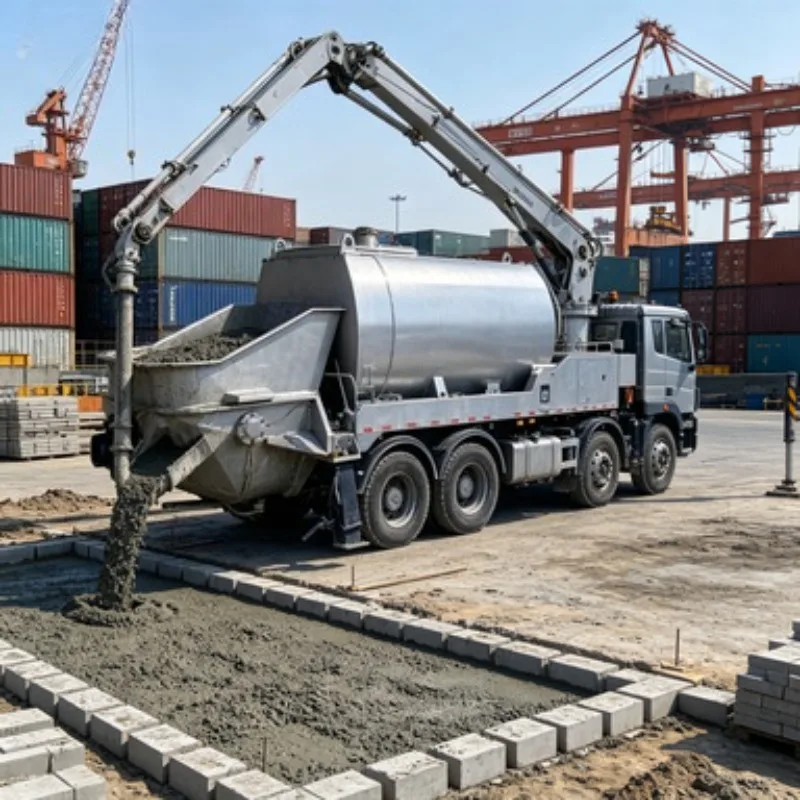 35m3h Diesel Concrete Pump Concrete Mixer with Pump Trailer Concrete Pump for Large Construction Building Project Sale