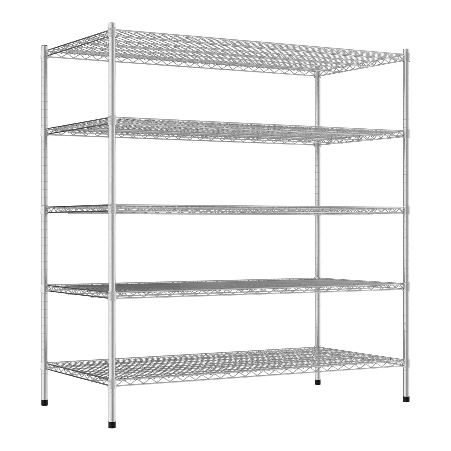 

Коммерческий стеллажный комплект из хромированной проволоки, сертифицированный NSF, 30 x 60 x 64 дюйма, с 5 полками, идеально подходит для склада, на заказ