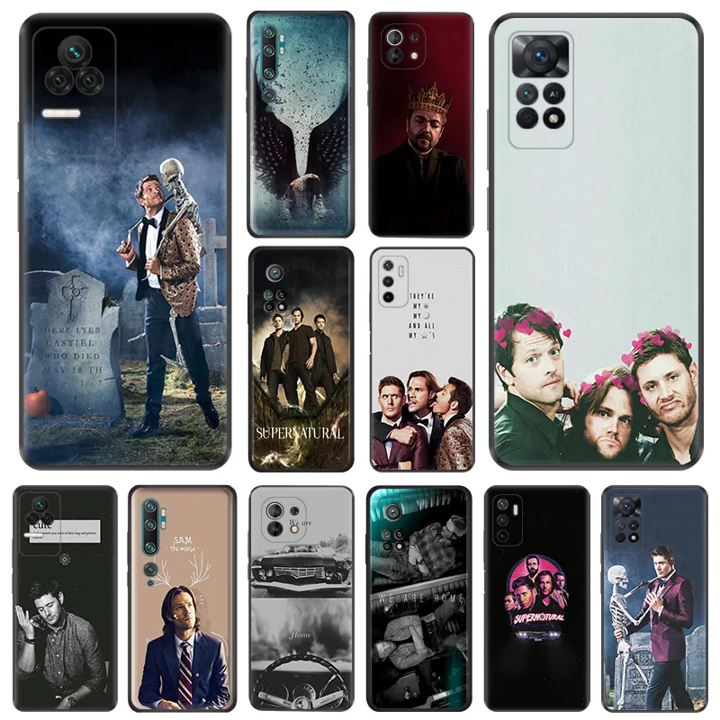 Matte Phone Case For Redmi Note 11 Pro 10 11s 10s 10a 10c Xiaomi 11t 10t Note10 Lite Supernatural We Are Home Black Soft Cover