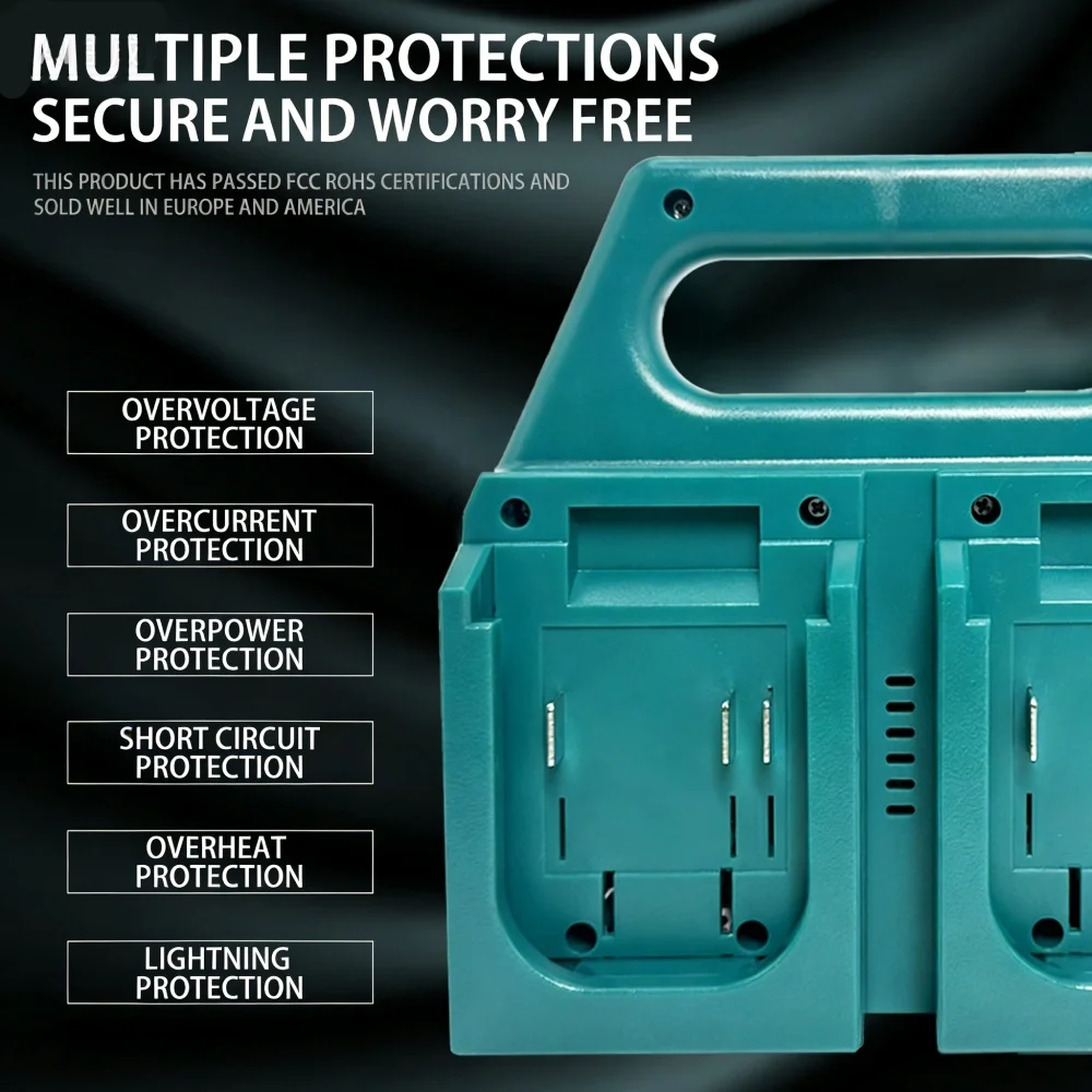 

НОВИНКА: Зарядное устройство для аккумуляторов Makita 18В/20В с портативным кронштейном для хранения, универсальная станция для хранения и зарядки аккумуляторов (совместимо с Dremel)