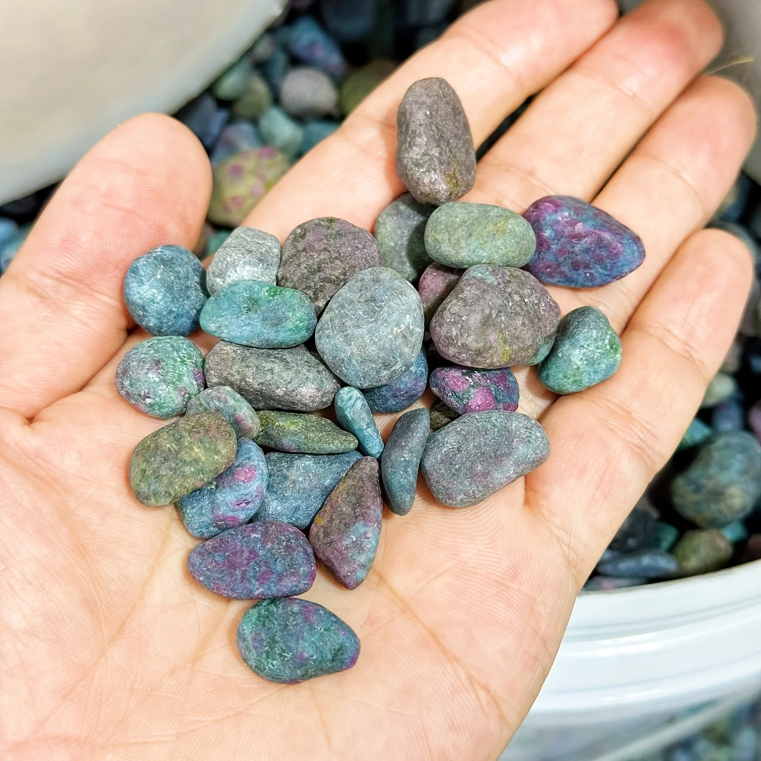 Natural Ruby in Kyanite & Fuchsite Stone - UV Fluorescent Mineral Specimen Suitable for Decor, Aquarium & Terrarium Decoration