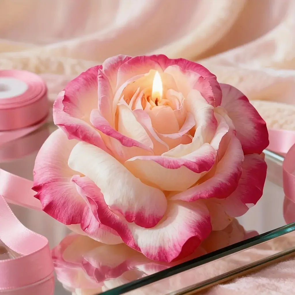 1 Stück 3D-Silikonform mit elegantem Rosenmuster – wiederverwendbare, flexible Form für Kerzen, Kunstharz, handgemachte Seifen und Tonarbeiten, zartes Blütenblatt-Design, Heimdekoration, Geschenk zum Valentinstag, Blumenformen, besonderes Geschenk für Bastelfreunde. – Detail 34