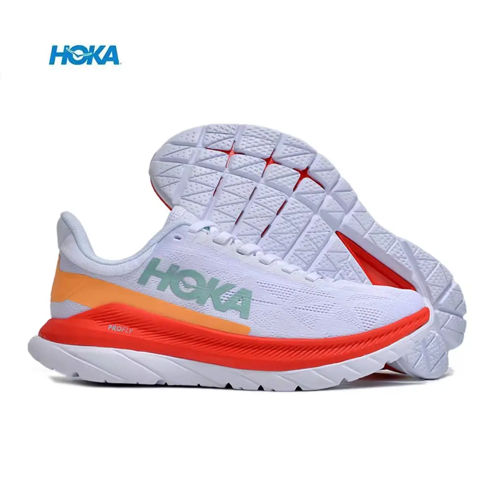HOKA Mafate Speed Laufschuhe Mach 4, atmungsaktiv, rutschfest, dämpfend, Straßenlaufschuhe, Herren,