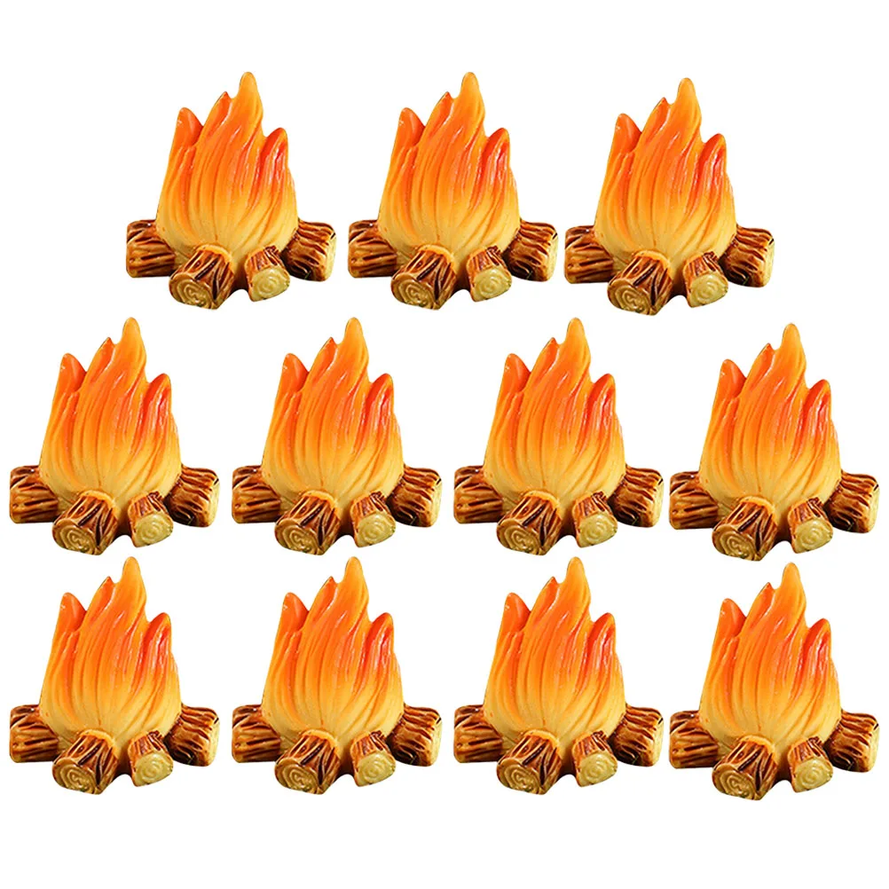 

12Pcs Resin Fake Campfire Miniature Decoration Accessory for Halloween Miniatures