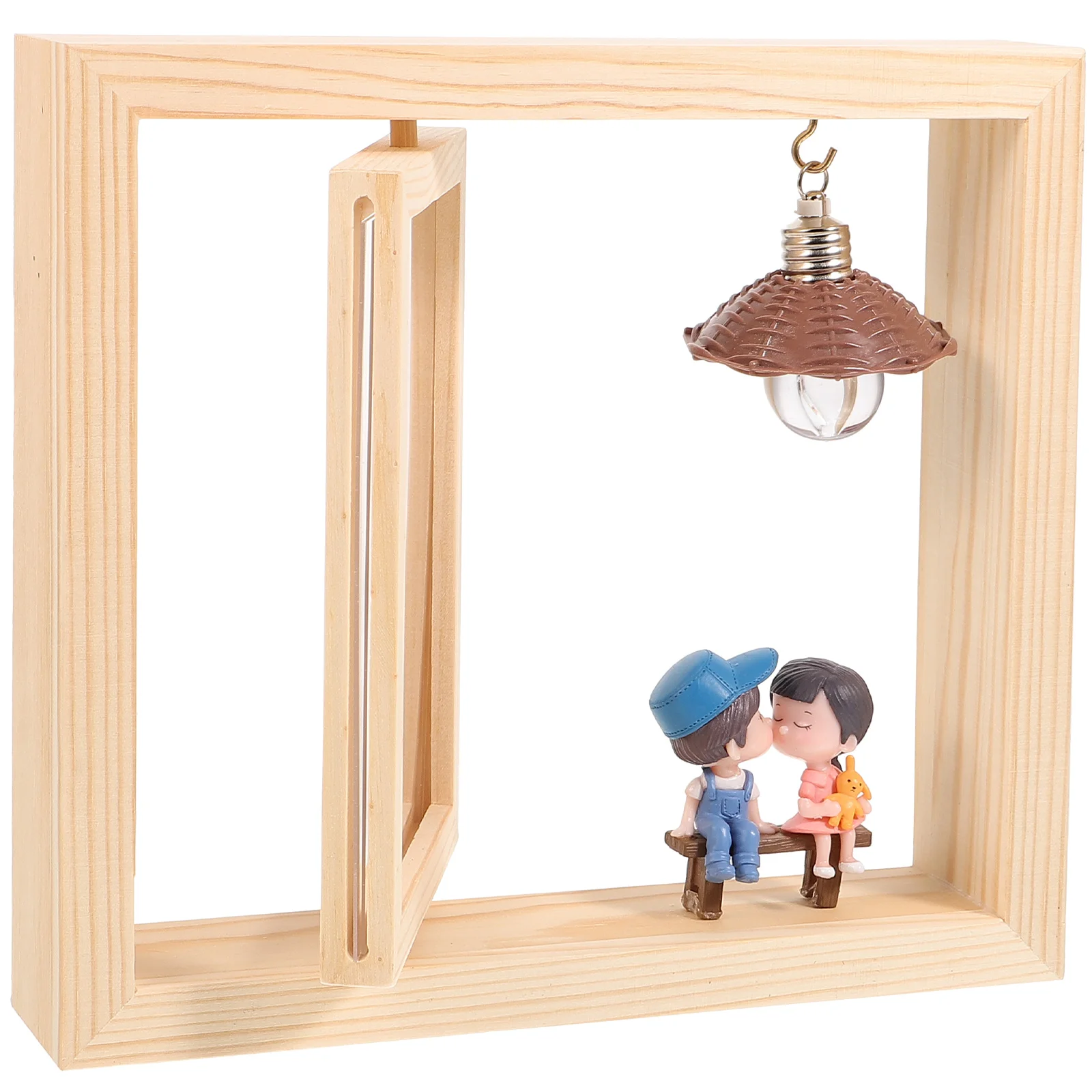 

Creative Cat Photo Frame 220B Wood Iron Hydroponics Double-sided Picture Frame Decor Desktop Craft Nordic Style Ornament Home