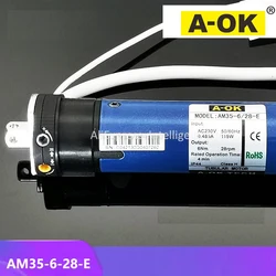 A-OK AM35-6-28-E Tubular Motor For Electric Roller Shutter Motor 50MM AC230V Voltage With Built--in Remote Control