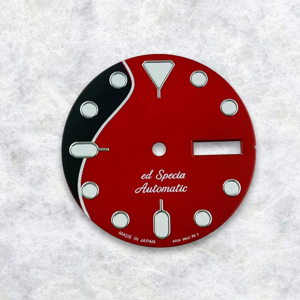 

28.5mm S Logo Dial For Japanese NH36 Movement Green Luminous Watch Modification Accessories