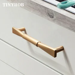 Golden Matt Candy-shaped Handle Modern And Simple Zinc Alloy Handle And Knob Bow-knot Small Handle Elegant Cabinet Hardware