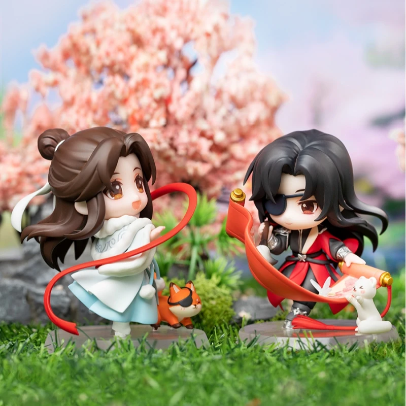 Original Tian Guan Ci Fu Anime Figure Xie Lianhua City Flying Flower Thousand Knots Q Version Dolls Model Action Figure Decor To