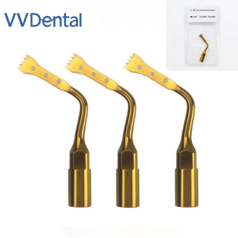 VV Dental 3pcs Bone Surgery Tips USN7 for More Precise Cutting Bone Dental Piezosurgery Tip Compatible With NSK PIEZOSURGERY