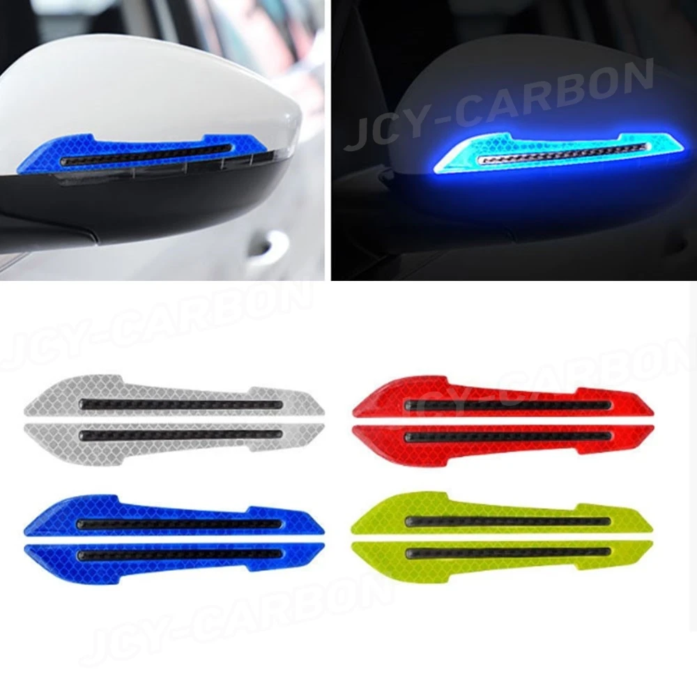 

1pc Car Reflective Sticker Rearview Mirror Stickers Scratch Protection Warn on Car Exterior Technology Night Driving