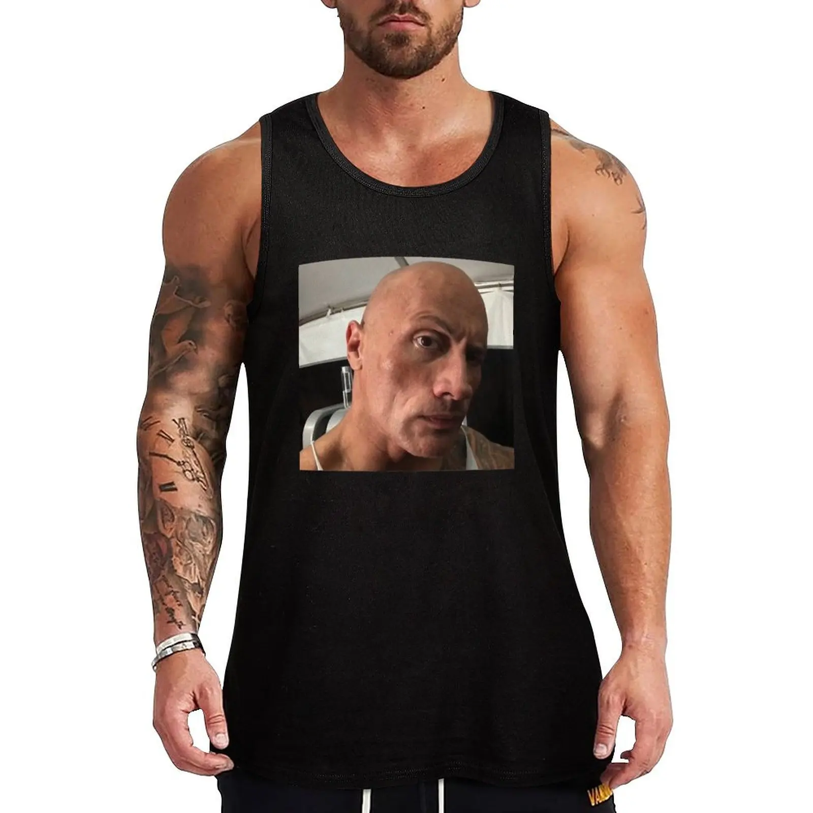 Dwayne The Rock Johnson eyebrow raise meme Tank Top Male clothes cute tops running shirt underwear