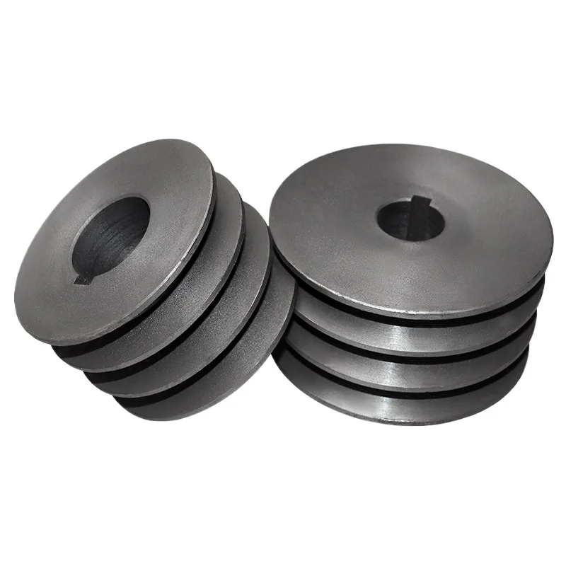 1pcs B Type V-Belt pulley 3 Slot Pulley 3 Groove Triple Groove B Section Pulley Cast Iron Dia 80mm 90mm 100mm for Motor