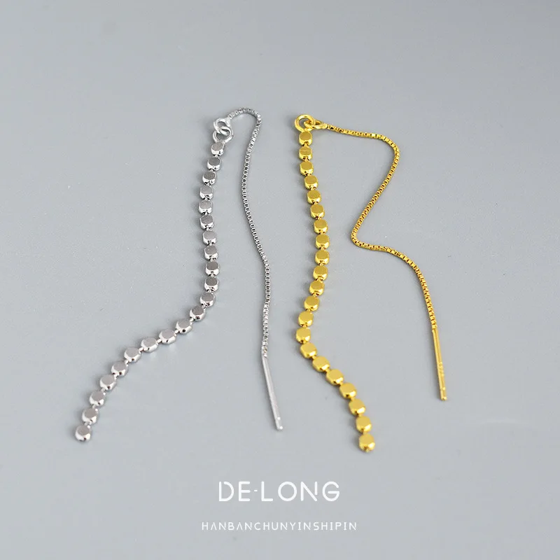 Chique S925 Oorknopjes Met Geometrische Kralen Ontwerp Voor Herfst En Winter, Eenvoudige Maar Stijlvolle Accessoires Voor Vrouwen