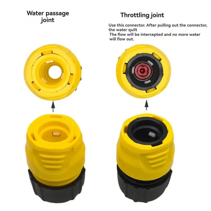 ABUH-For Karcher 2M 3/4 Water Inlet Pipe Garden Hose Stop Connector With 4 Water Pipe Connections