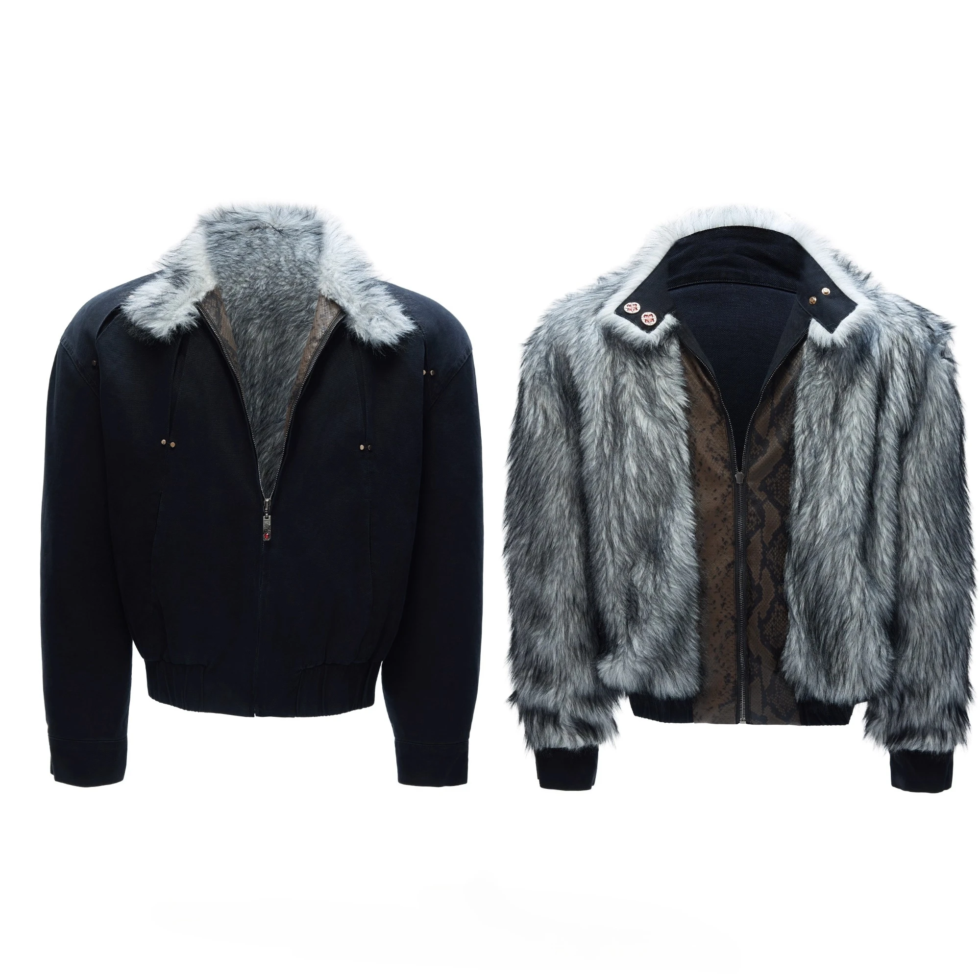 Men's 2025 Winter New Thickened Stylish Parkas Zipper Loose Comfort Parkas Long Sleeve Solid Color Fashion Handsome Warm Jackets